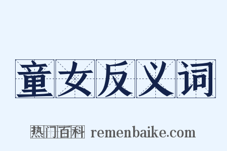 童女反义词是什么意思的图片